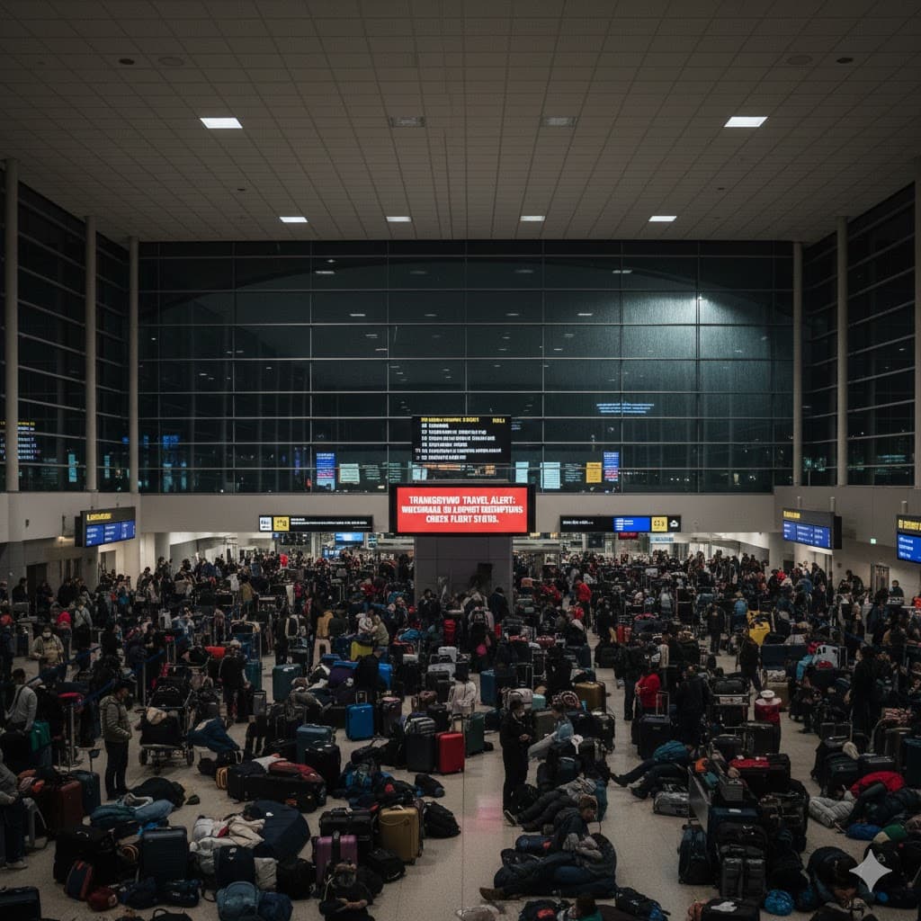 اضطرابات واسعة في المطارات الأميركية قبيل ذروة سفر عيد الشكر