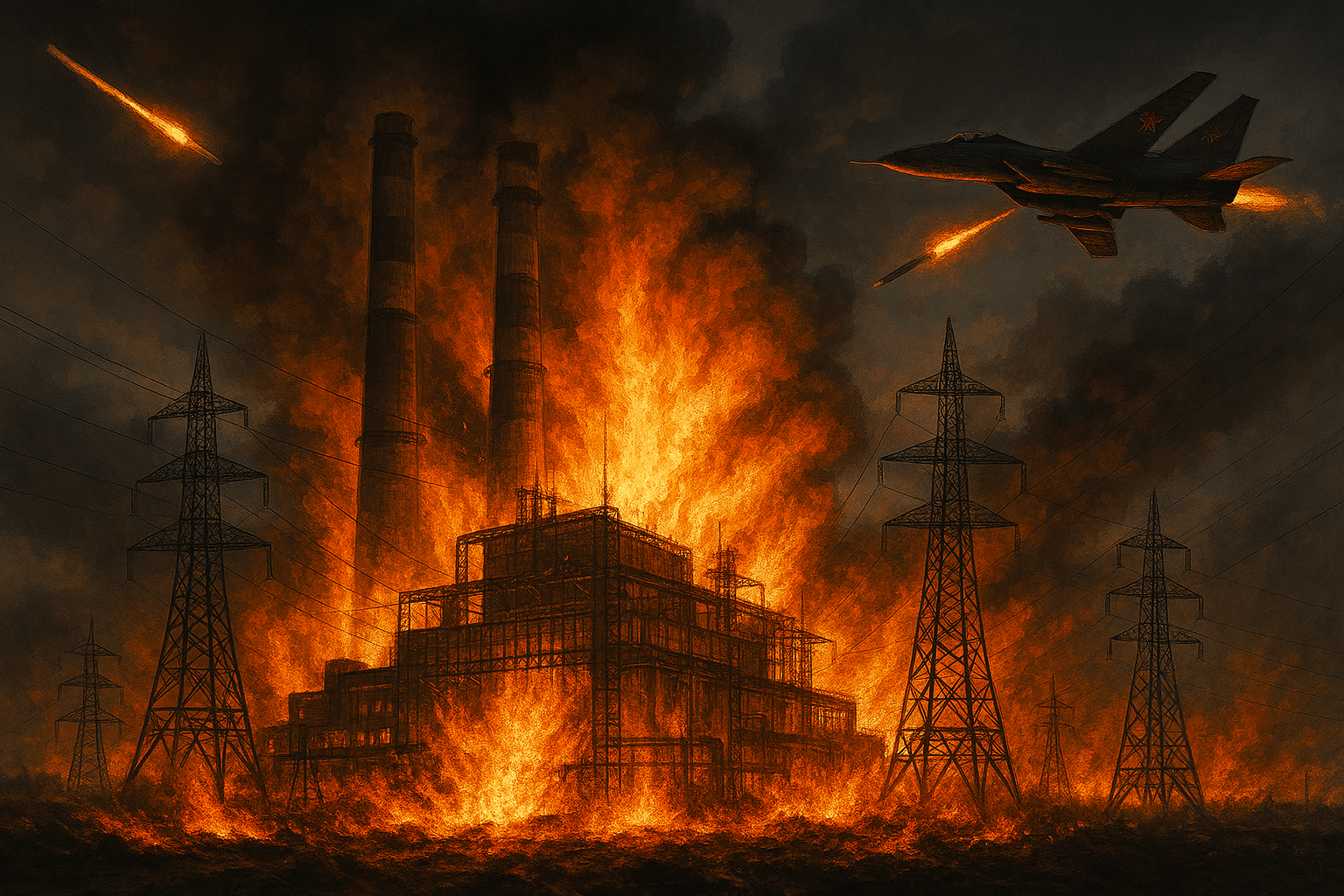 هجوم روسي على منشآت الطاقة الأوكرانية - تعبيري