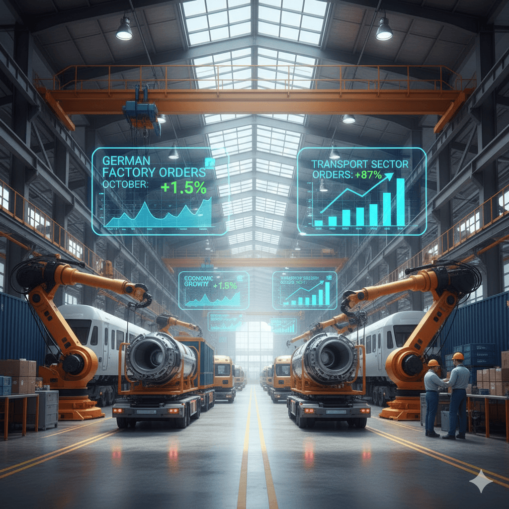 قفزة في طلبيات المصانع الألمانية بدعم ارتفاع كبير في قطاع النقل