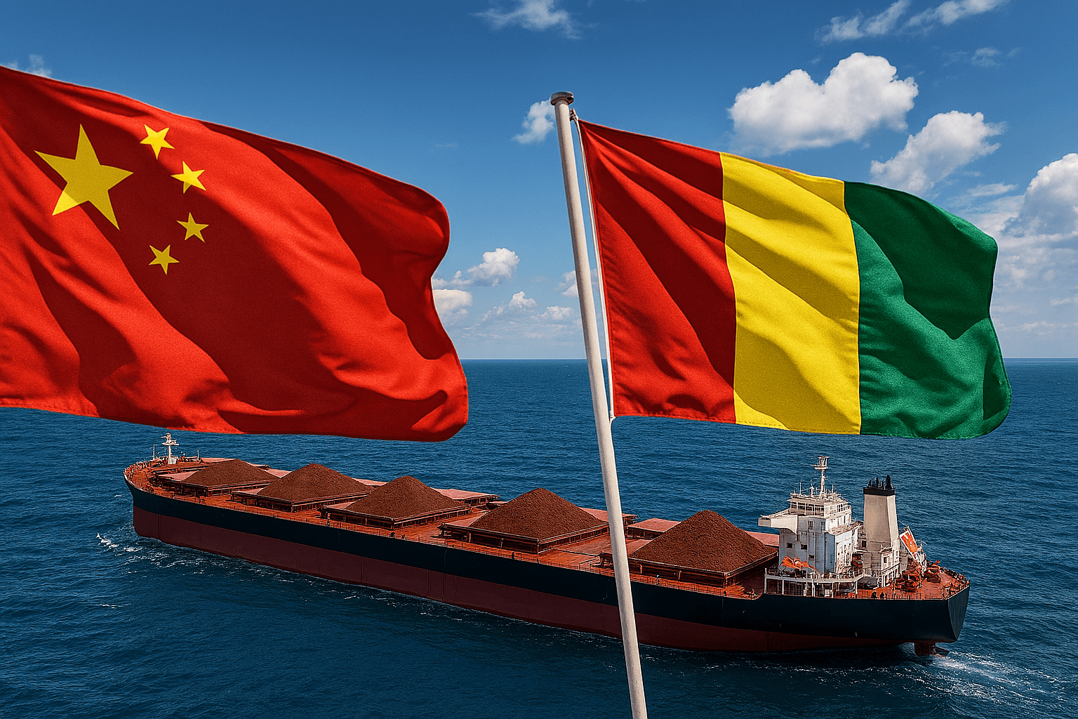 أول شحنة خام حديد من منجم سيماندو تمهّد لتحوّل كبير في الإمدادات العالمية