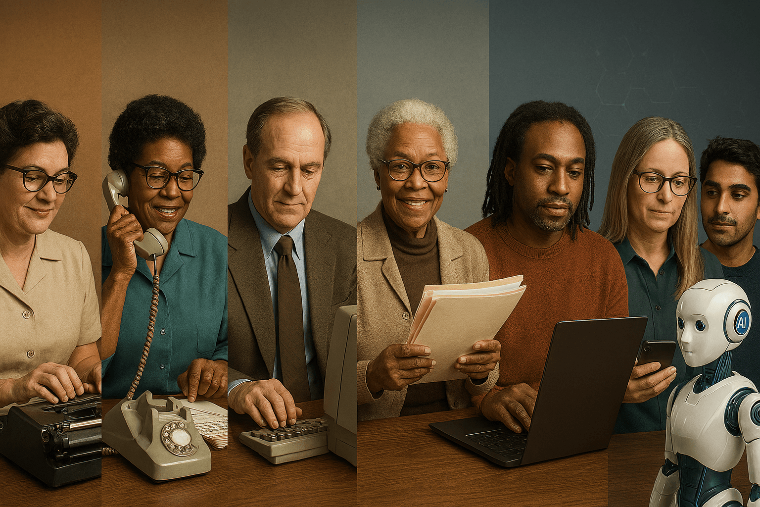 من الآلة الكاتبة إلى الذكاء الاصطناعي... 8 أميركيين يروون تحوّلات العمل خلال نصف قرن