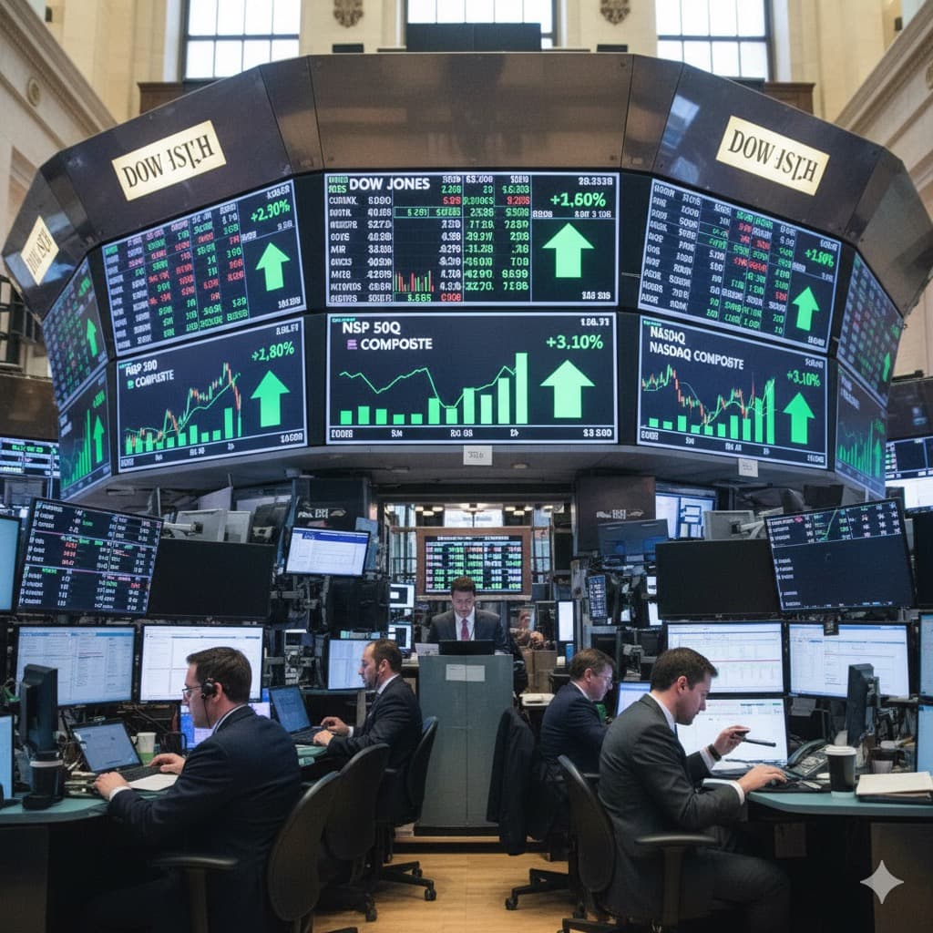 صعود وول ستريت بدعم بيانات اقتصادية وتوقعات خفض الفائدة
