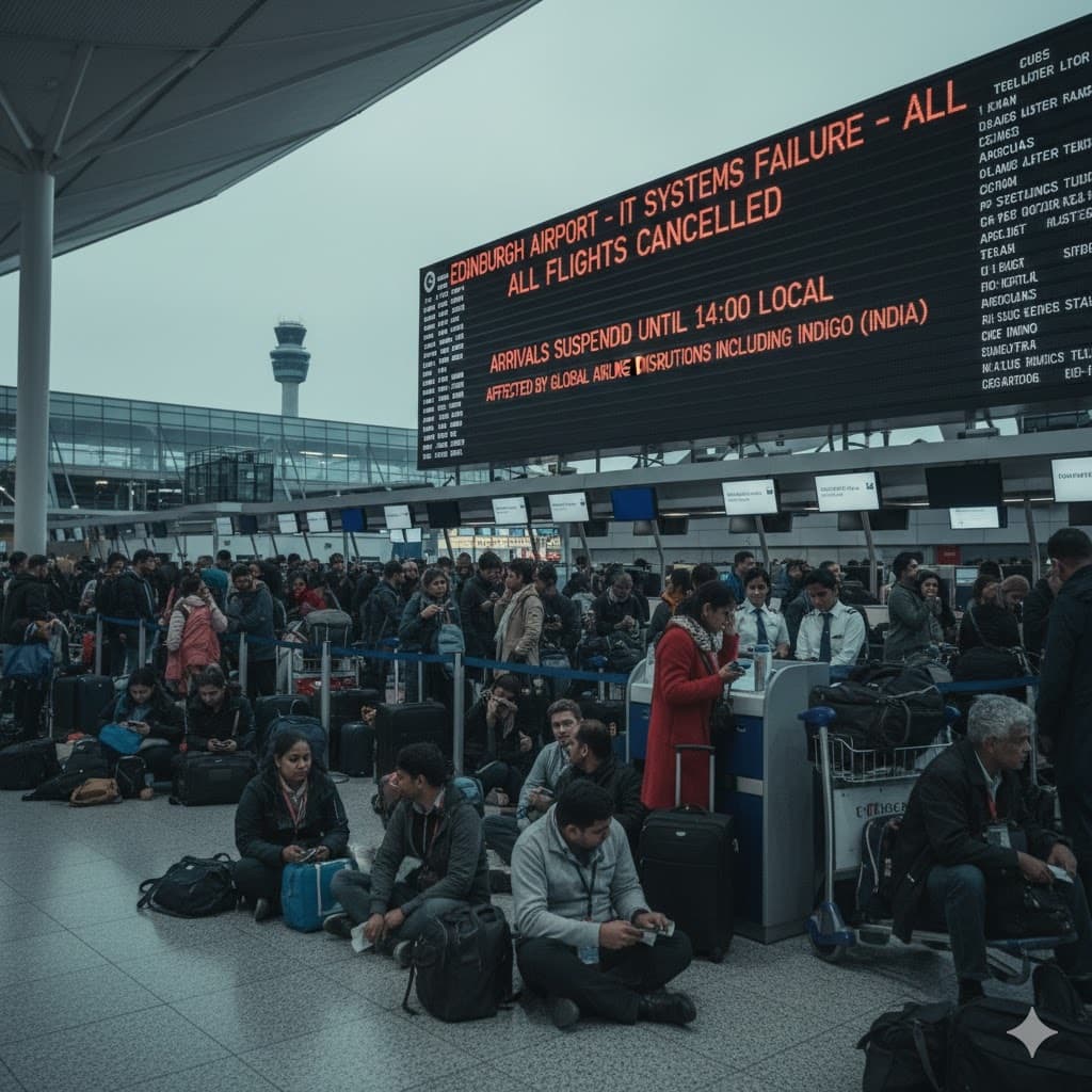 مطار إدنبرة يوقف جميع الرحلات بسبب عطل في نظام مراقبة الحركة الجوية
