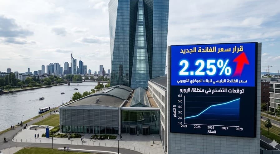 المركزي الأوروبي يرفع الفائدة إلى 2.25% لأول مرة منذ نحو 3 سنوات