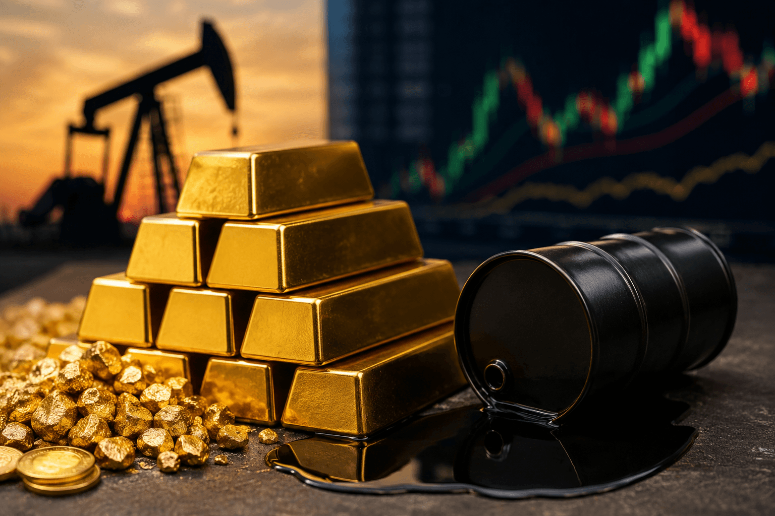 الذهب يرتفع بدعم من تراجع النفط وترقب تهدئة أميركية إيرانية