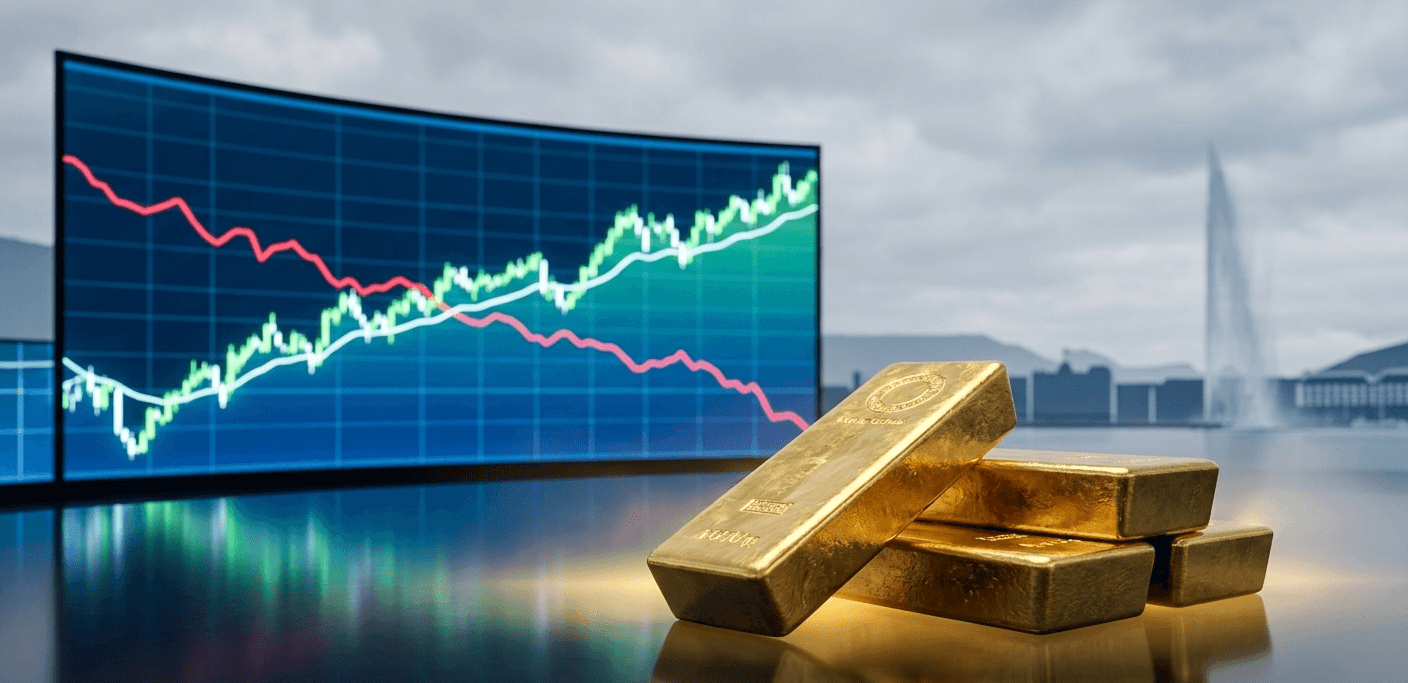 استقرار أسعار الذهب وانخفاض عوائد السندات (AI)