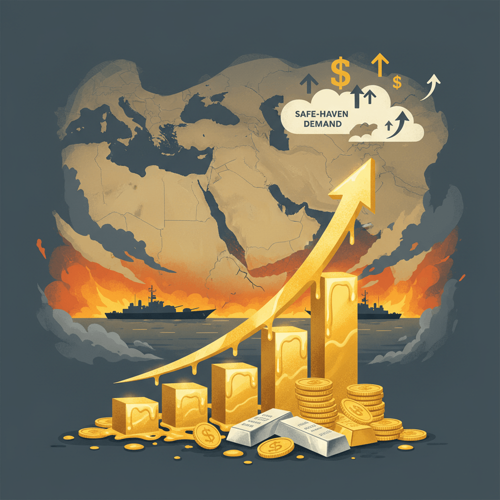 Gold Prices Surge Amid Middle East Tensions and Safe-Haven Demand