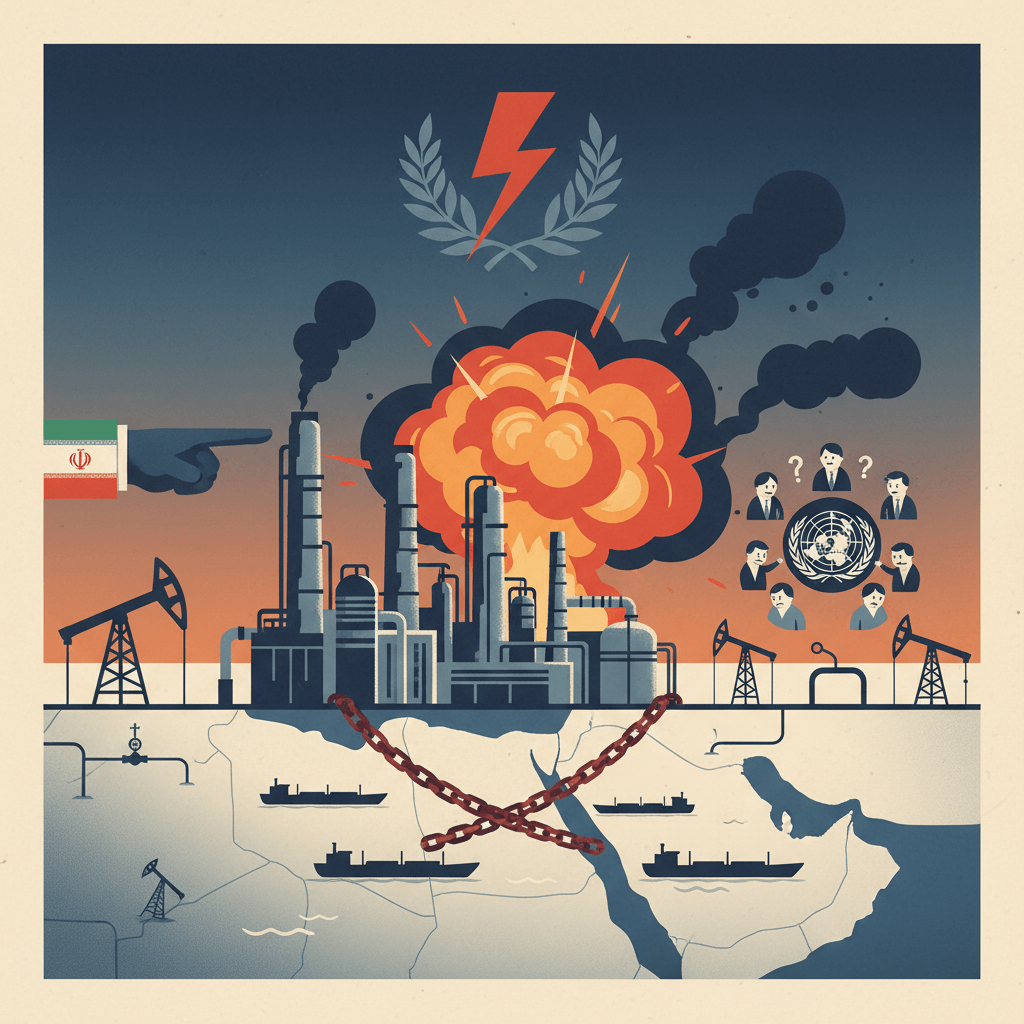 Regional Tensions Escalate as Iran Targets Gulf Infrastructure; UN Considers Response to Hormuz Blockade