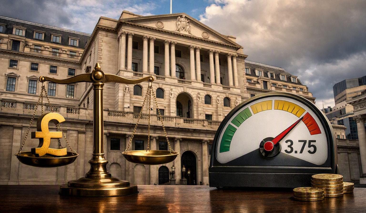 بنك إنكلترا يثبت الفائدة عند 3.75% وسط مخاوف التضخم