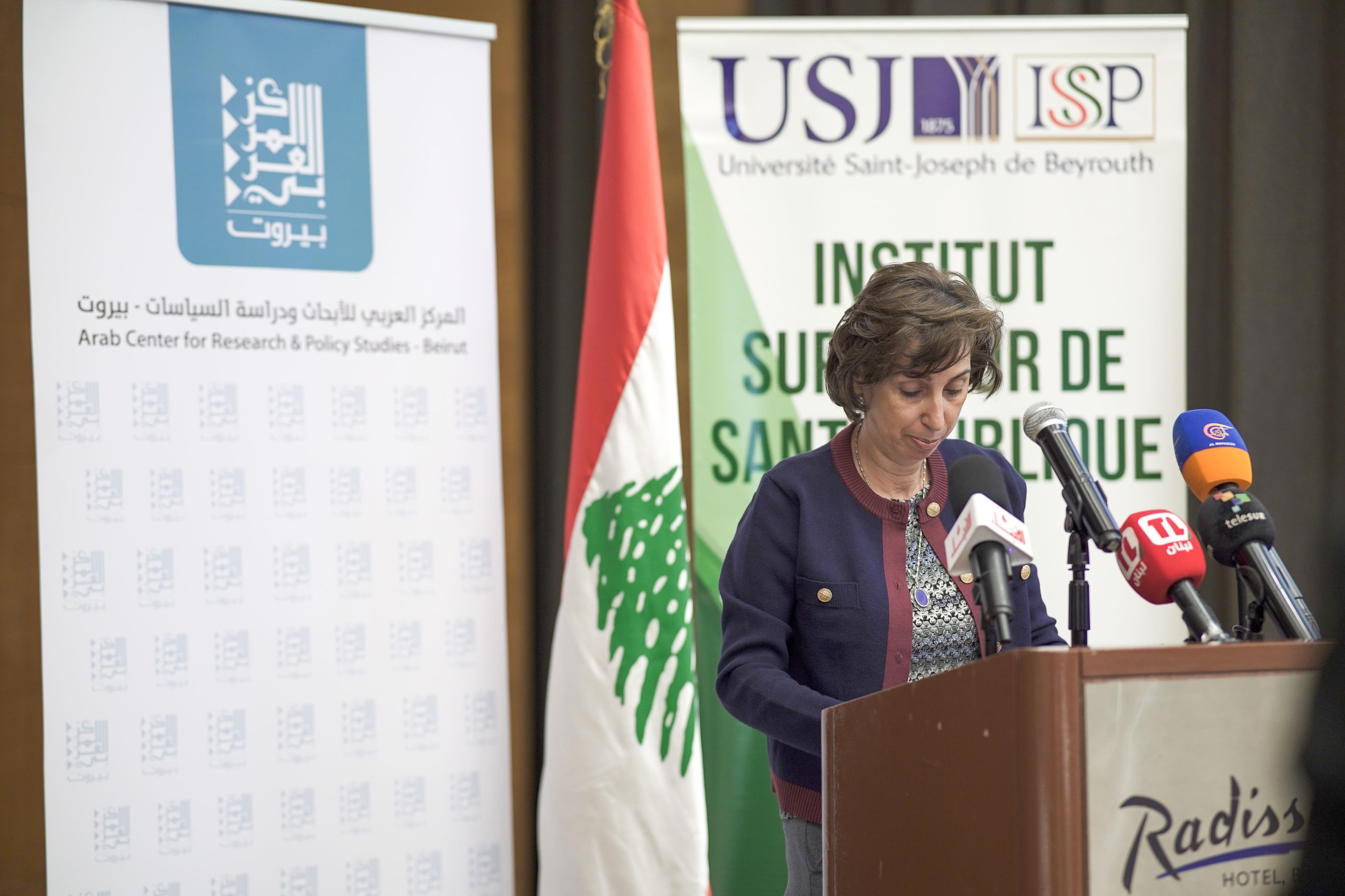 جلسة حوارية نظمها المركز العربي للأبحاث ودراسة السياسات في بيروت بالتعاون مع المعهد العالي للصحة العامة في جامعة القديس يوسف حول أضرار واسعة طالت الزراعة والبيئة في لبنان جراء الحرب