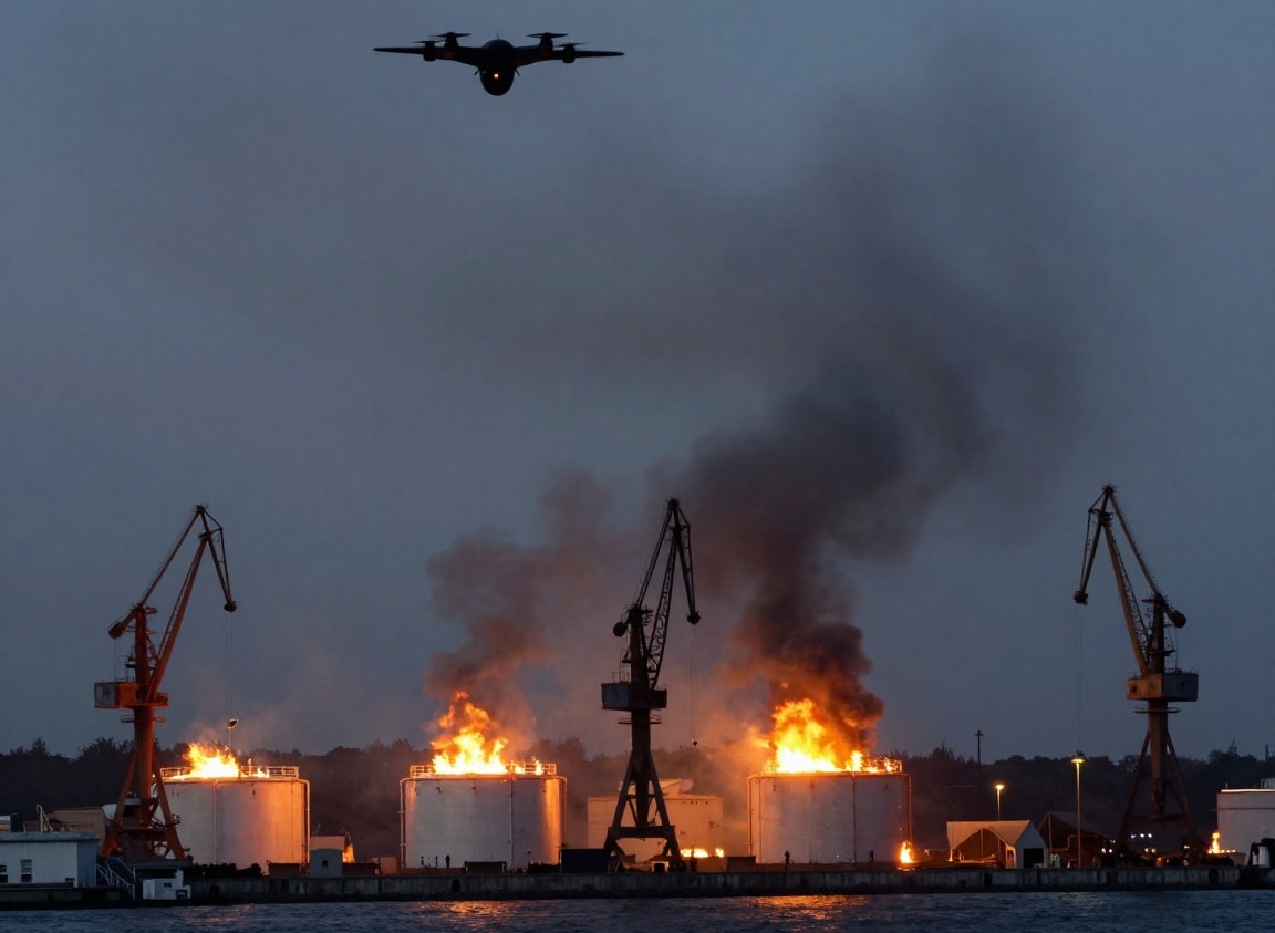 هجوم مسير على ميناء في روسيا AI