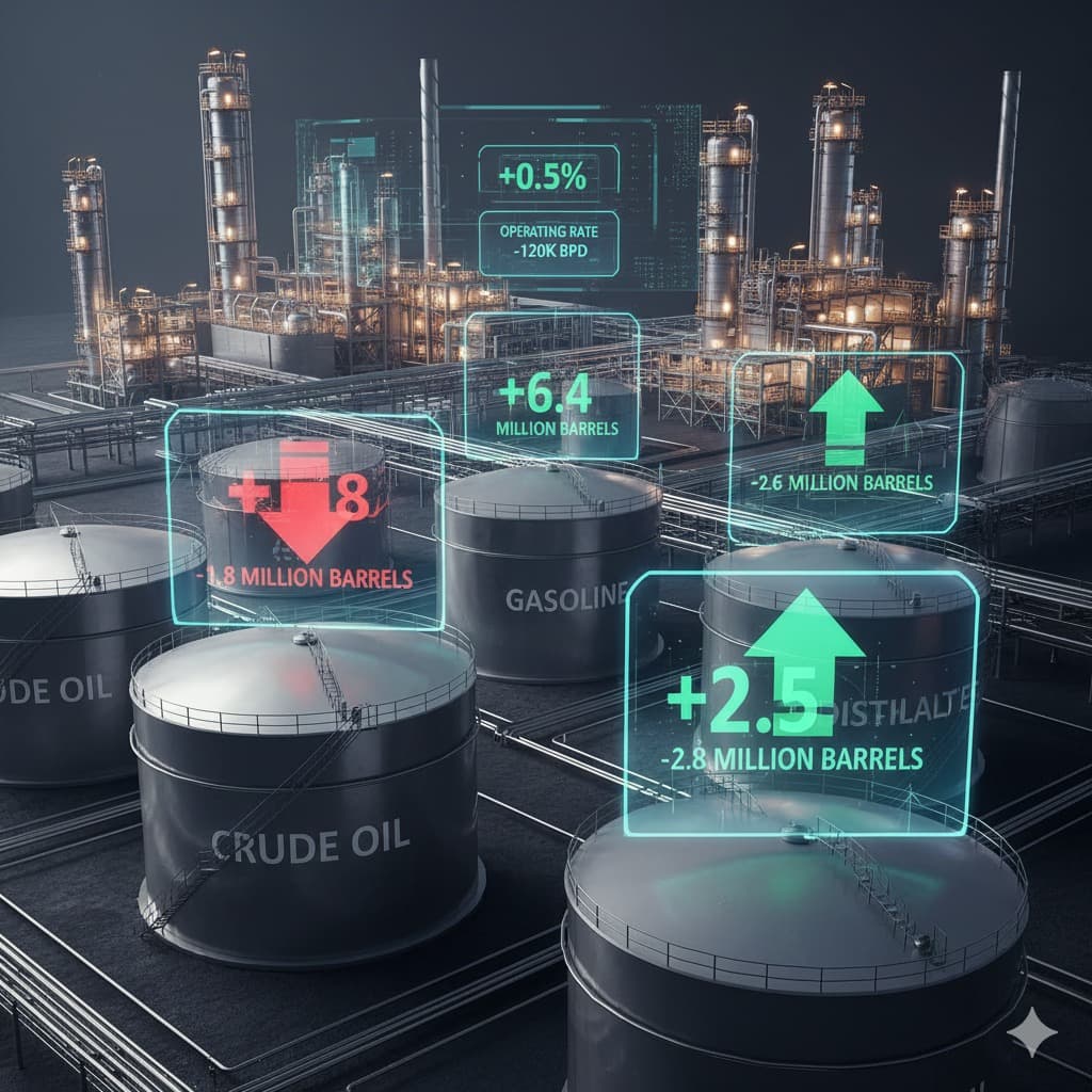 تراجع مخزونات النفط الأميركية وزيادة مخزونات البنزين ونواتج التقطير