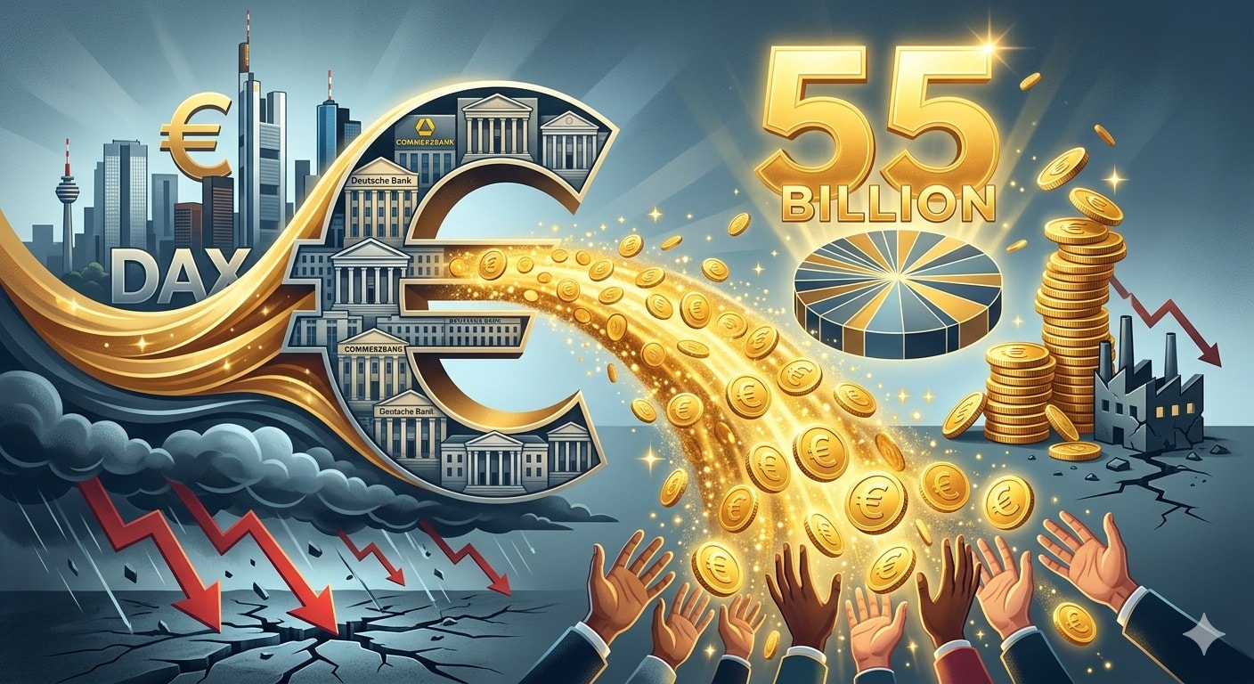 الشركات توزع أرباح تصل إلى 55 مليار يورو_ صورة مولدة عبر الذكاء الاصطناعي