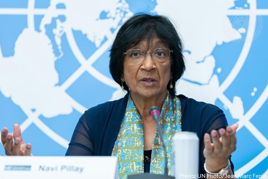 Judge Navi Pillay speaking during a United Nations press conference, Source: Ecco Watan