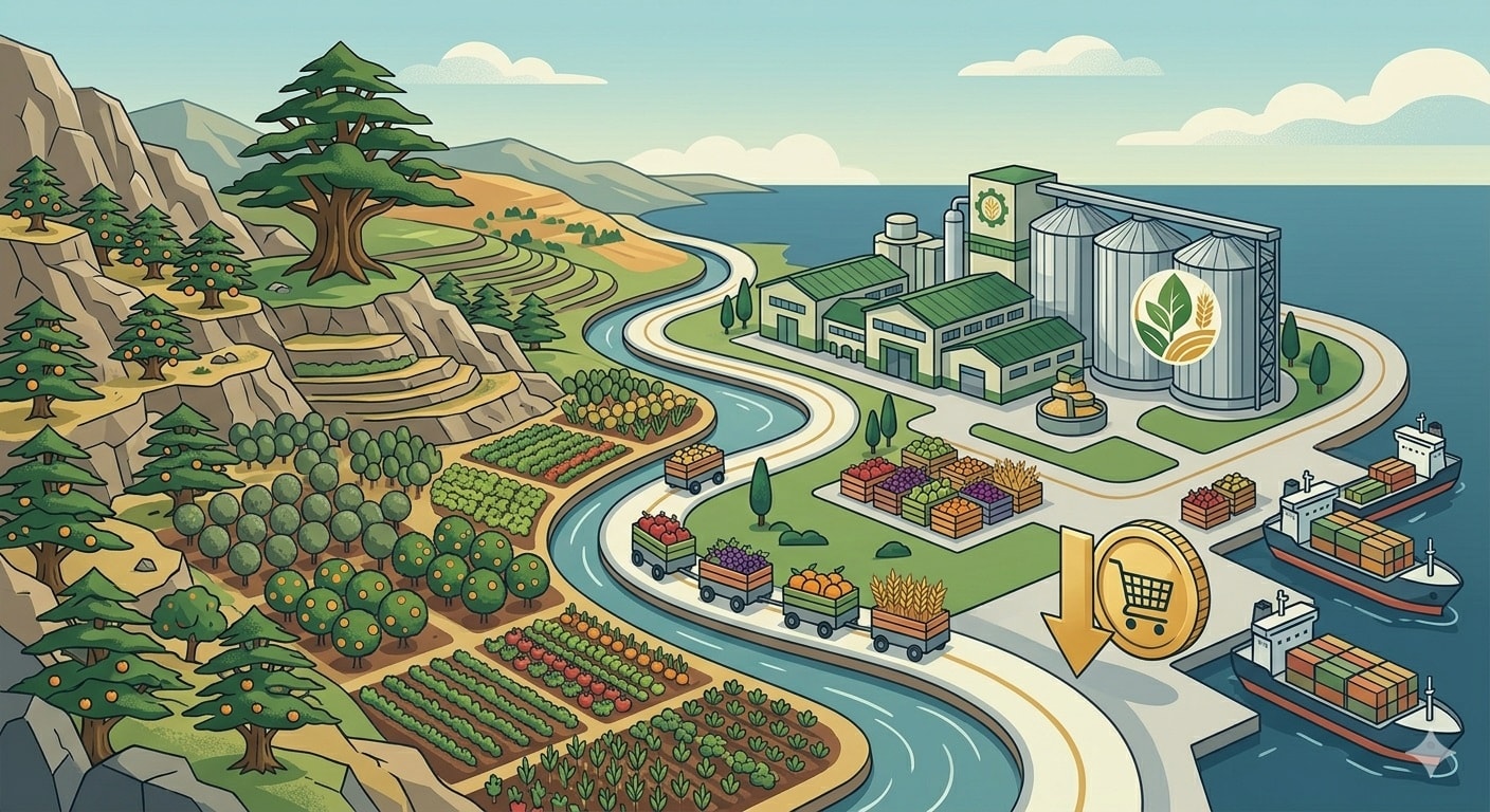 الأمن الغذائي اللبناني مستقر وتراجع تدريجي للأسعار_صورة مولدة عبر الذكاء الاصطناعي