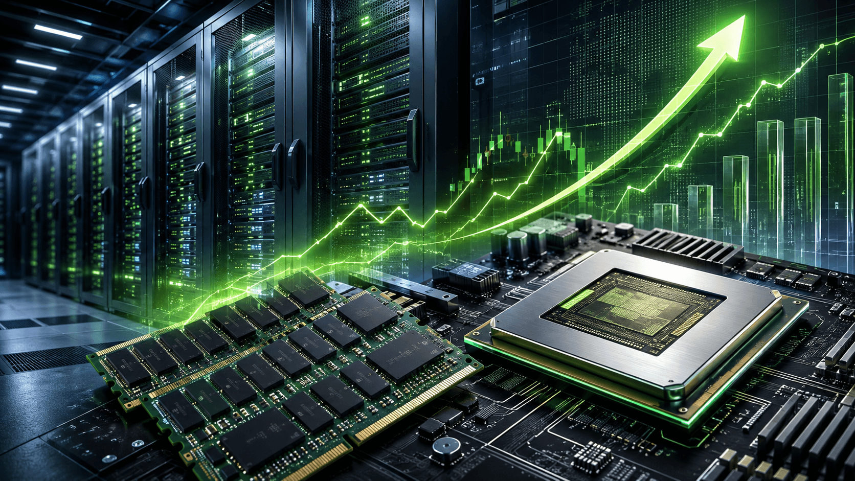 ارتفاع كلفة الذاكرة يدفع أسعار خوادم إنفيديا للصعود بأكثر من 15%