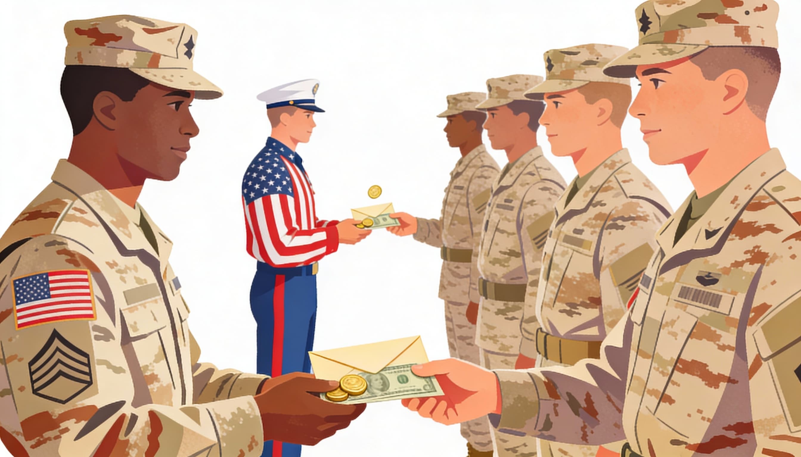 ترامب يعلن «عائد المحارب»: 1,776 دولارًا لـ1.45 مليون عسكري