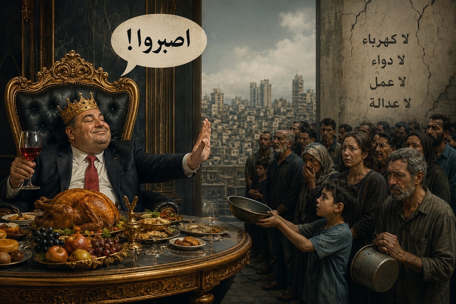 مقالة وليد الحاكم الذي يطالب المواطنين الفقراء بالصبر - سنيب