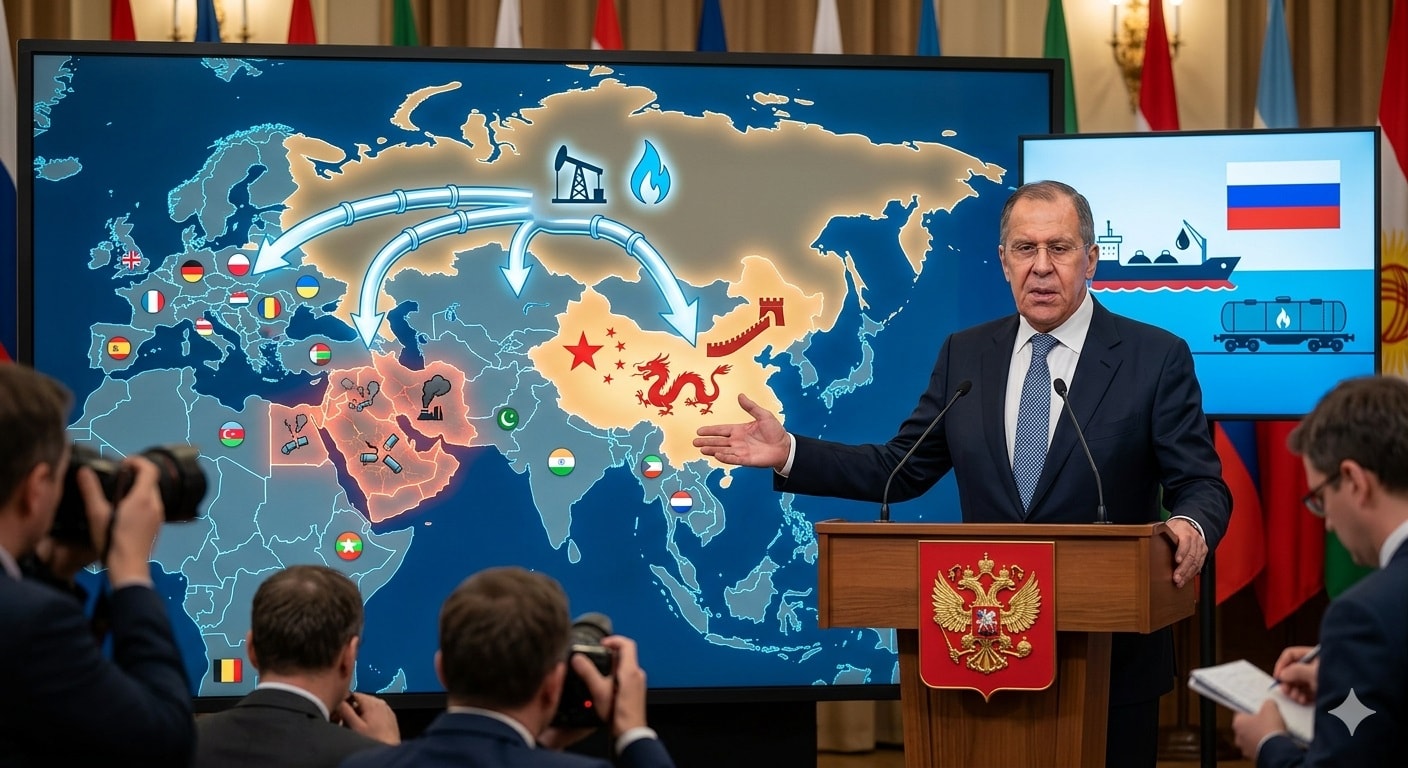 لافروف يصرح بأن روسيا مستعدة لزيادة إمدادات الطاقة إلى الصين_صورة مولدة عبر الذكاء الاصطناعي