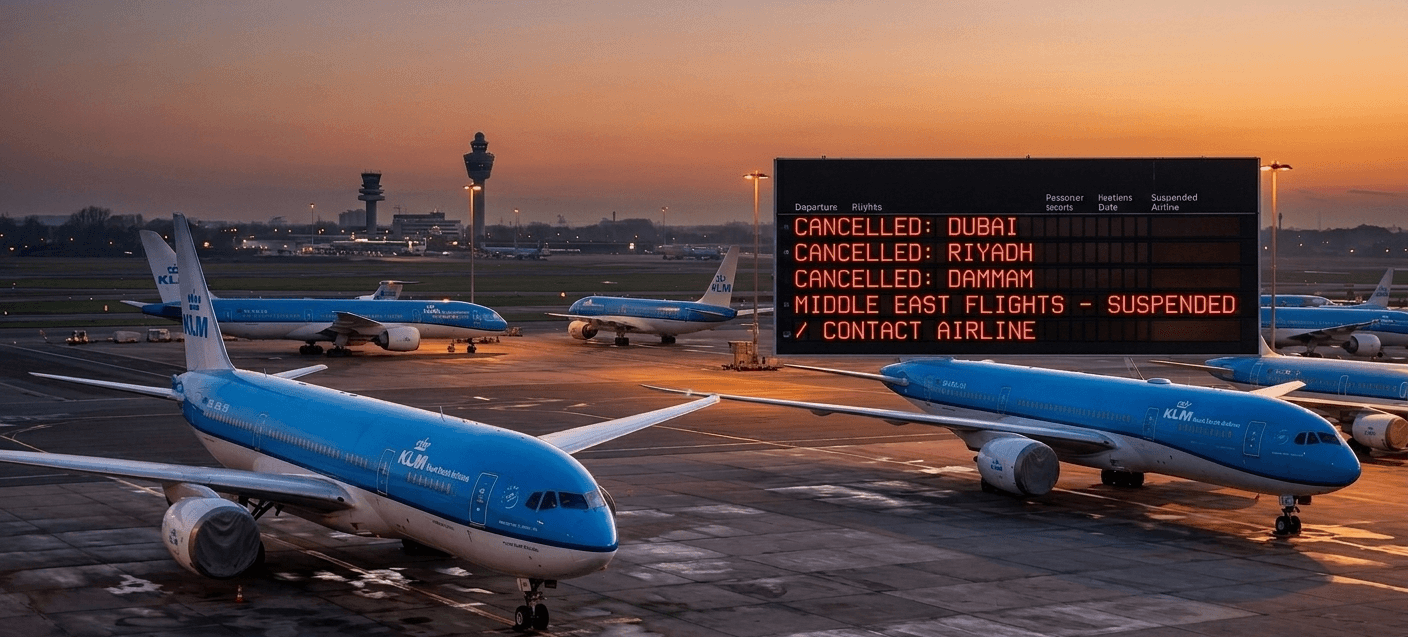 الخطوط الهولندية تعيد جدولة عملياتها في الشرق الأوسط (AI)