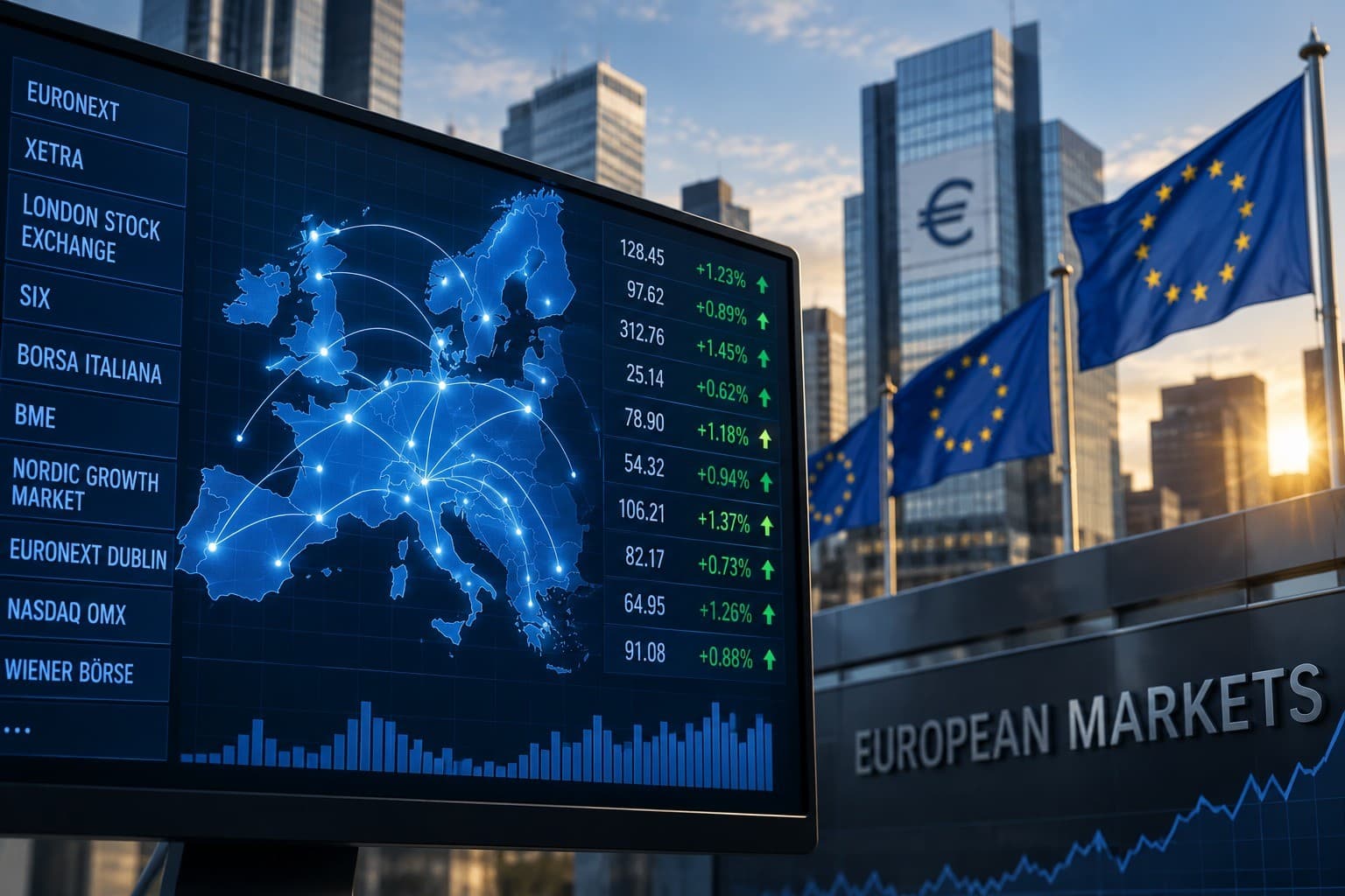 أوروبا تطلق نظاماً موحداً لبيانات تداول الأسهم في 29 دولة