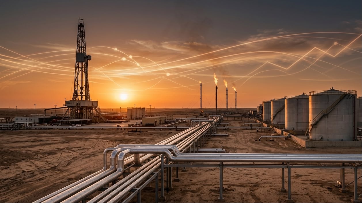 منشآت نفطية وحقول غاز ai