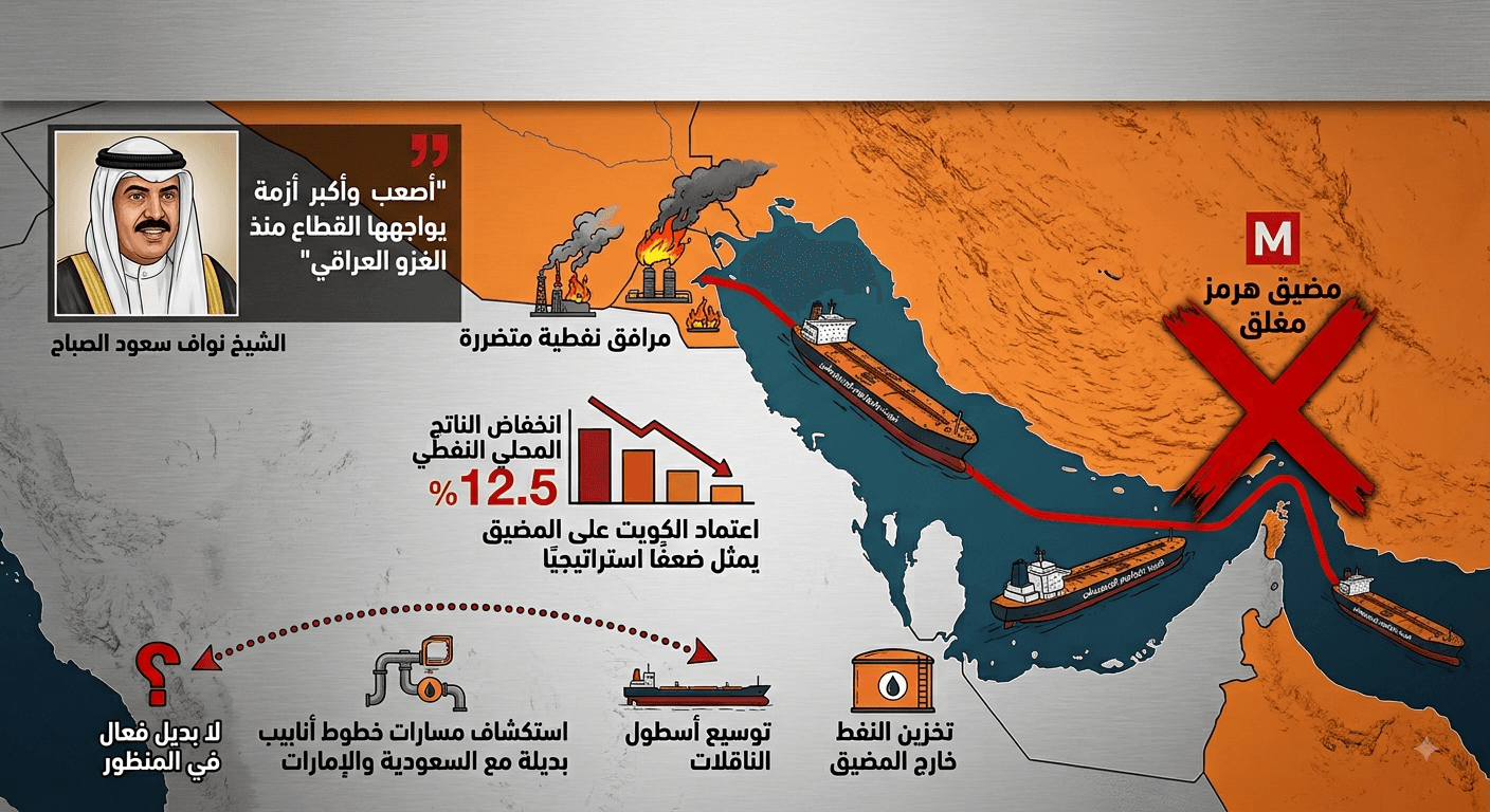 أزمة نفطية تضرب الكويت مع استمرار إغلاق مضيق هرمز