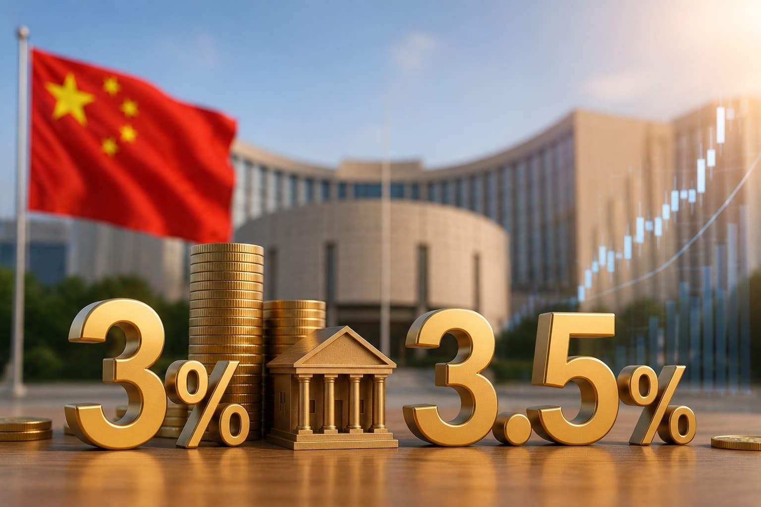 الصين تُبقي أسعار الفائدة الرئيسية دون تغيير في أغسطس