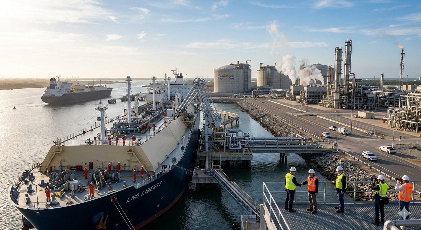 ناقلة غاز مسال تستعد للانطلاق- صورة مولدة عبر الذكاء الاصطناعي
